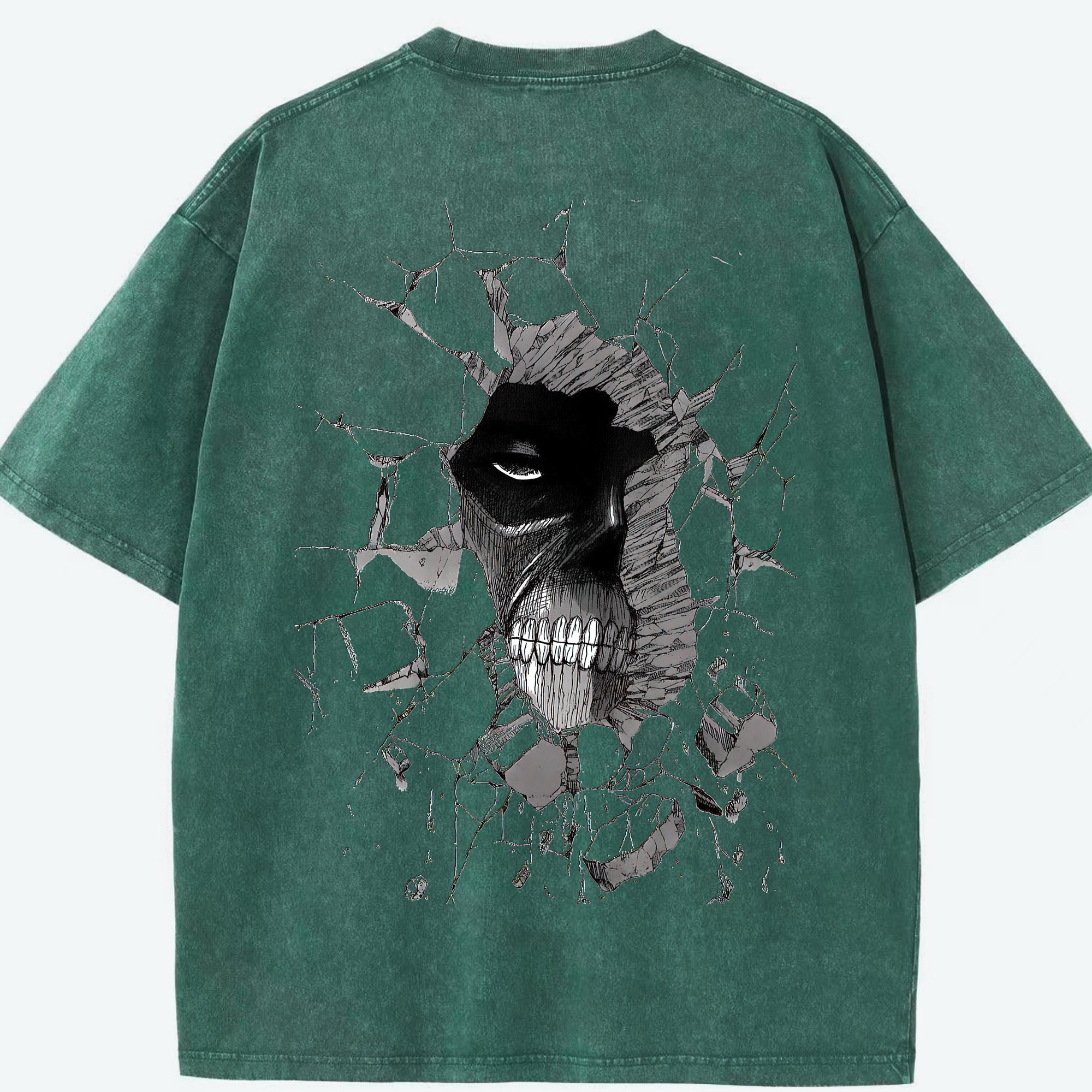 （画像用） 進撃の巨人 Attack on Titan 綿100% ヴィンテージ風 半袖Tシャツ（背面プリント）